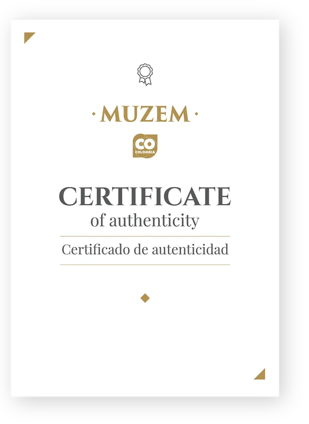 Certificado de autenticidad Muzem